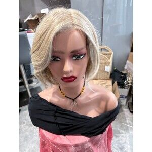 Belle Tress Lux “Pandora” wig in color Cool Champagne blonde handtied cap New